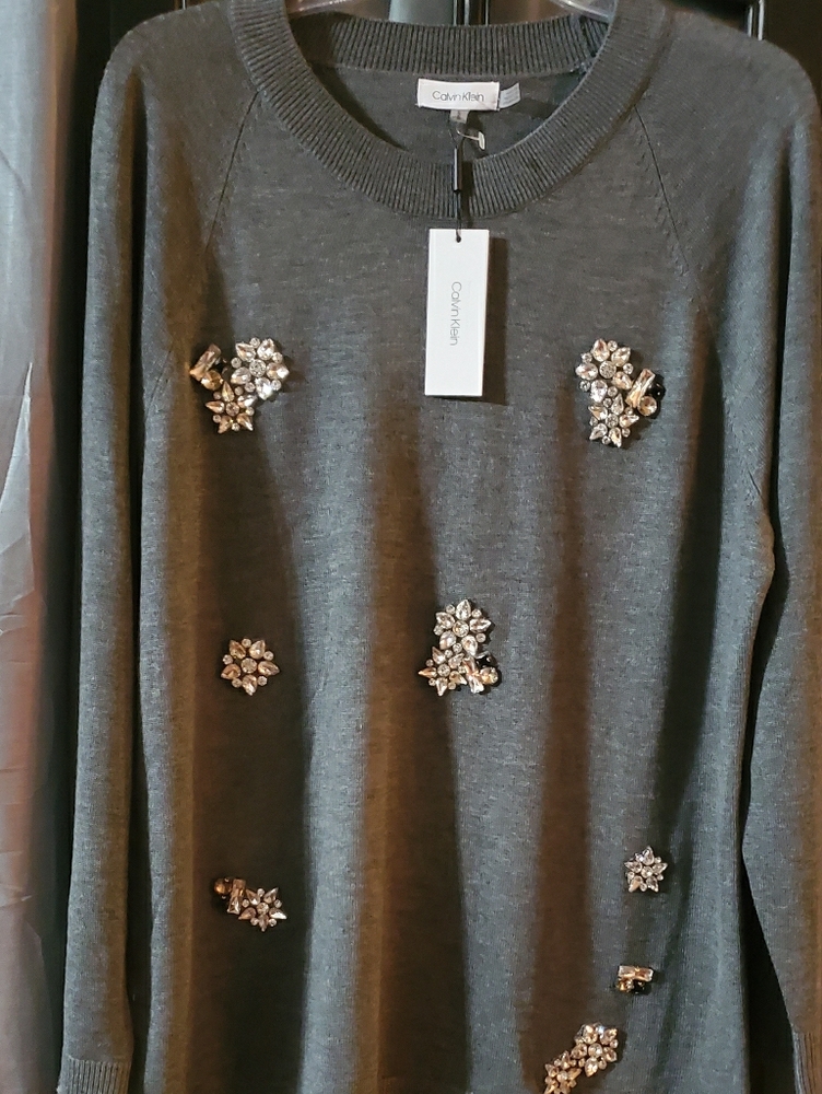 Calvin Klein long Embellished Sweater